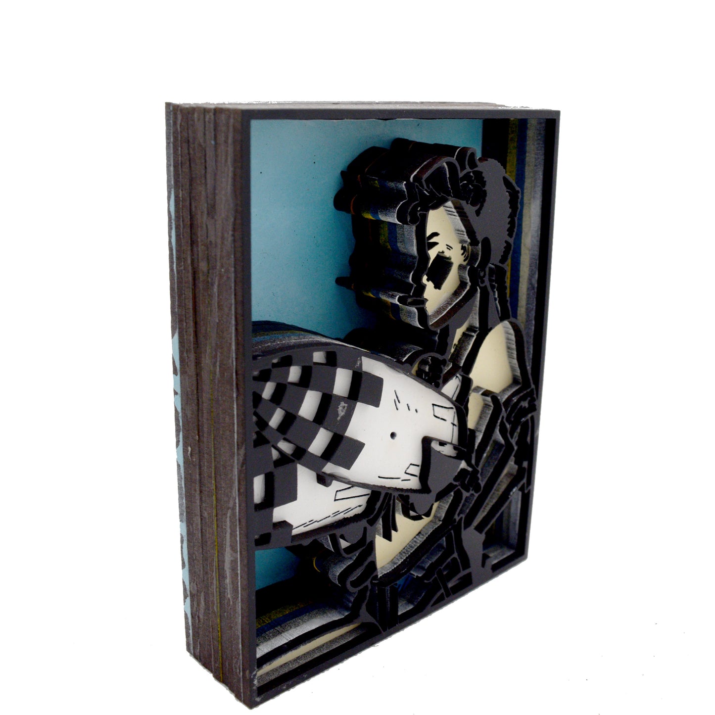 3-D Layered Tank Girl Wooden Art