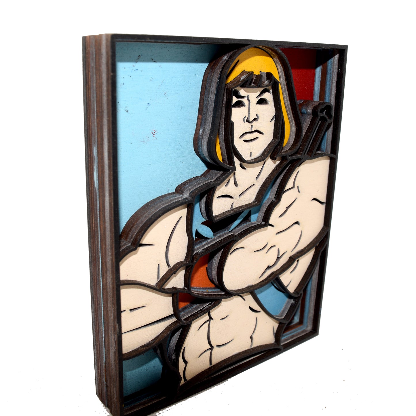 3-D Layered He-Man Wooden Art