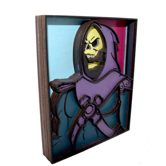 3-D Layered Skeletor Wooden Art