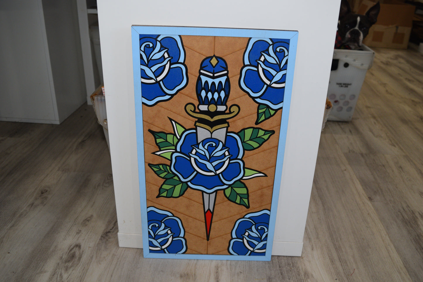 Blue Rose and Dagger Art