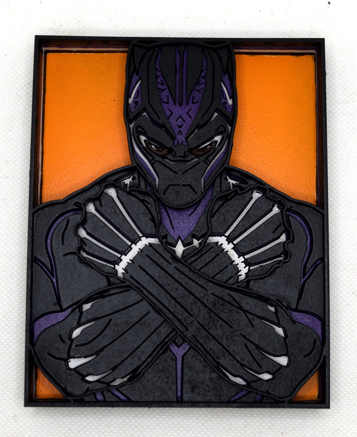 3-D Layered Black Panther v2 Wooden Art
