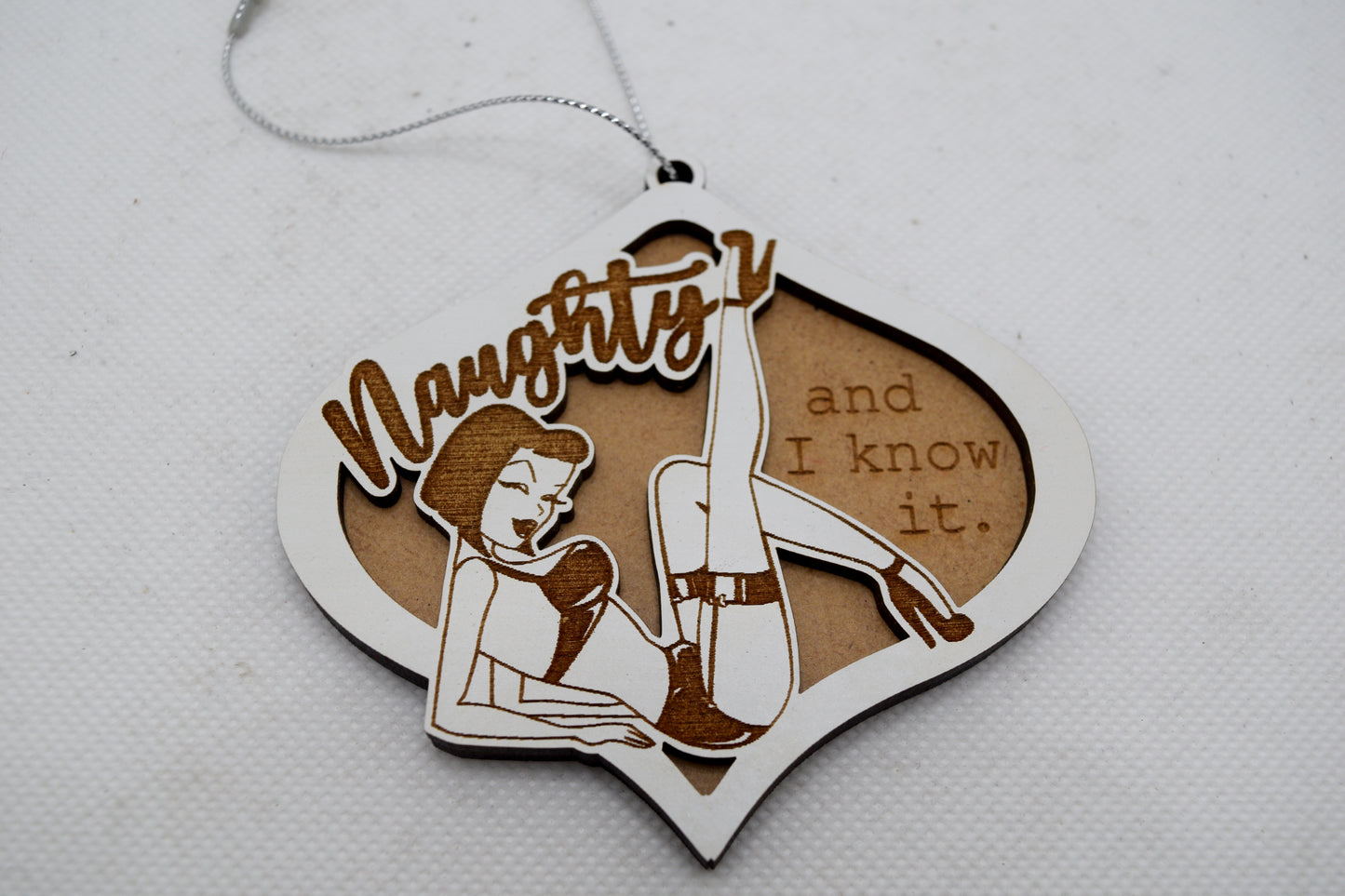 Naughty And You Know It Retro Ornament