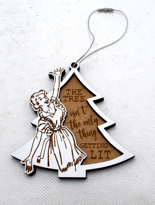 Getting Lit Retro Ornament