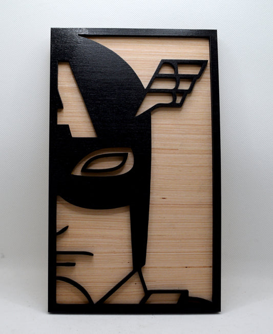 2 Layer Captain America Wooden Art