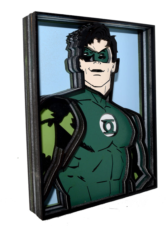 Green Lantern Shadowbox Side