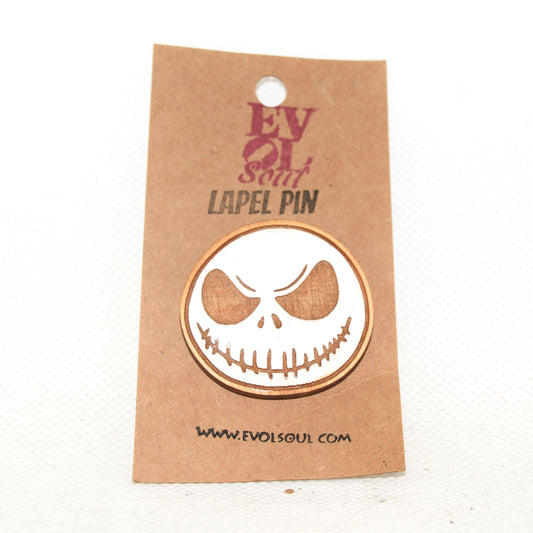 Jack Skellington Wooden Lapel Pin on card