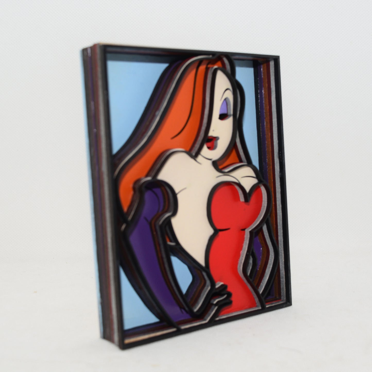 3-D Layered Jessica Rabbit Wooden Art