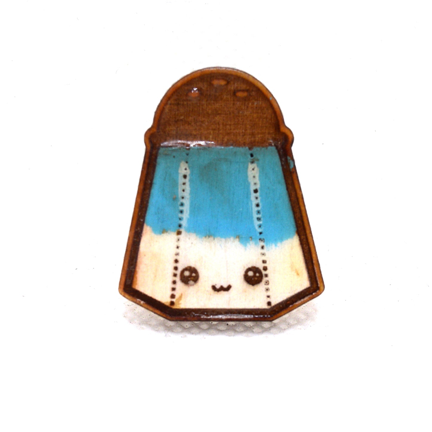 Kawaii Salt Wooden Lapel Pin
