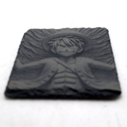 One Piece Luffy Slate Coaster flat
