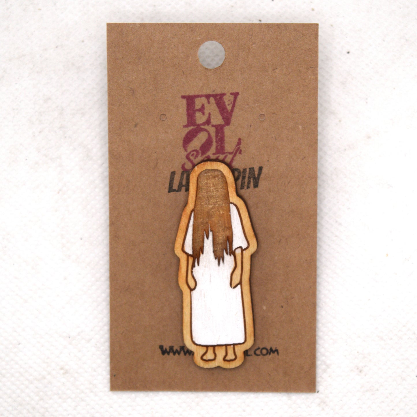 Samara The Ring Horror Wooden Lapel Pin