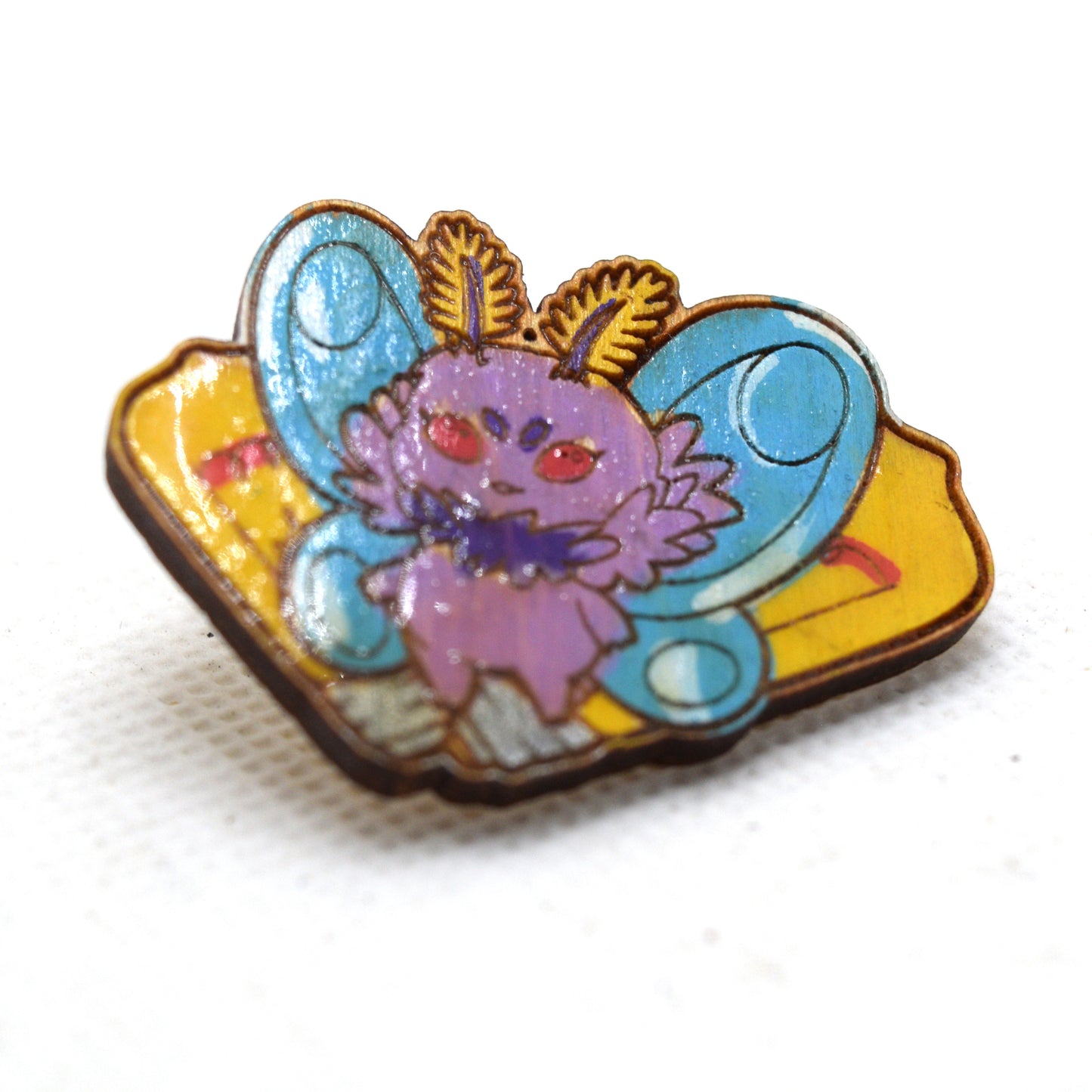 Tattoo Flash Mothman Lapel Pin Front