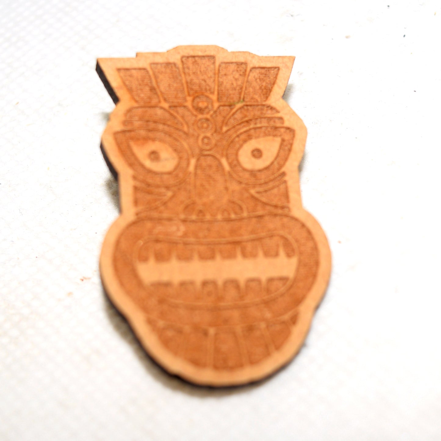 Tiki God 1 Wooden Lapel Pin