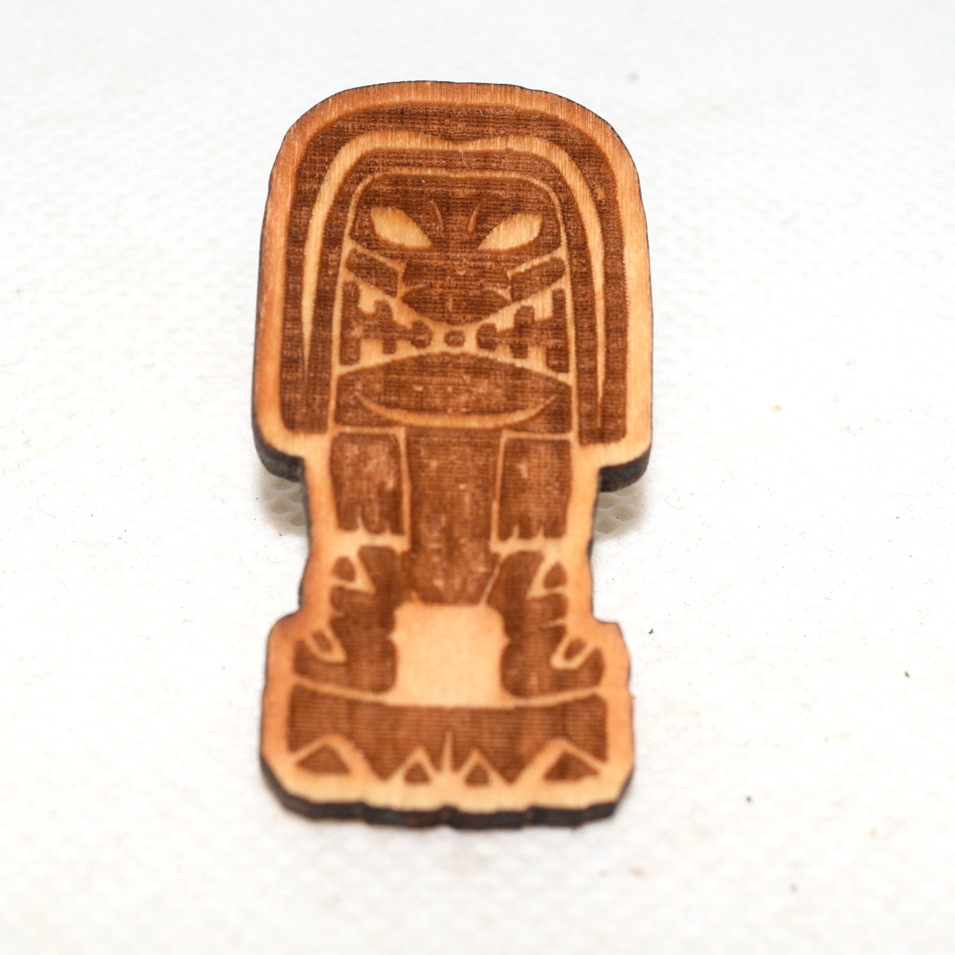 Tiki God 5 Wooden Lapel Pin