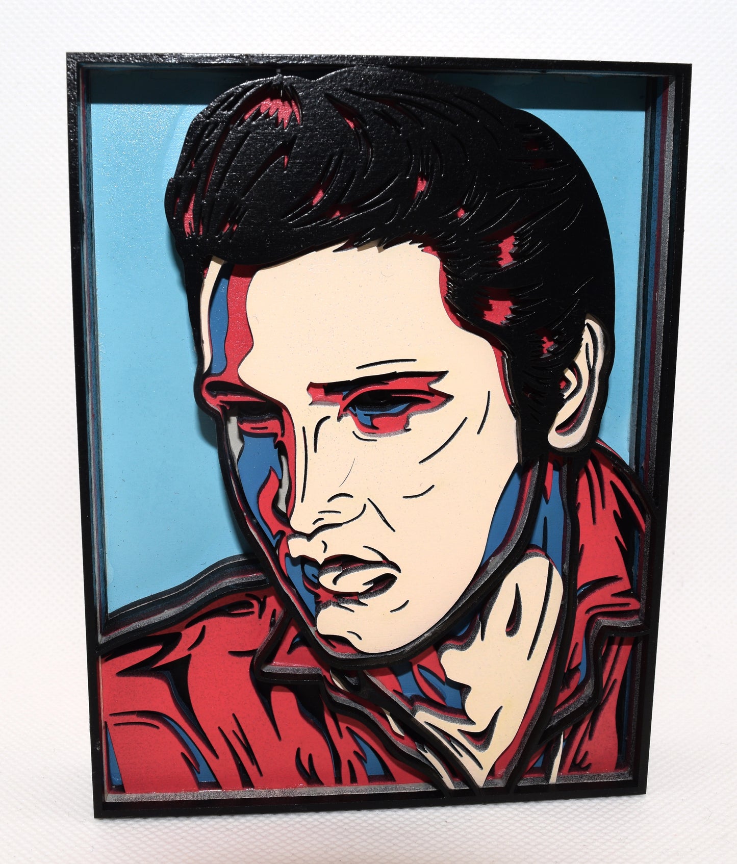 3-D Layered Elvis Presley Wooden Art