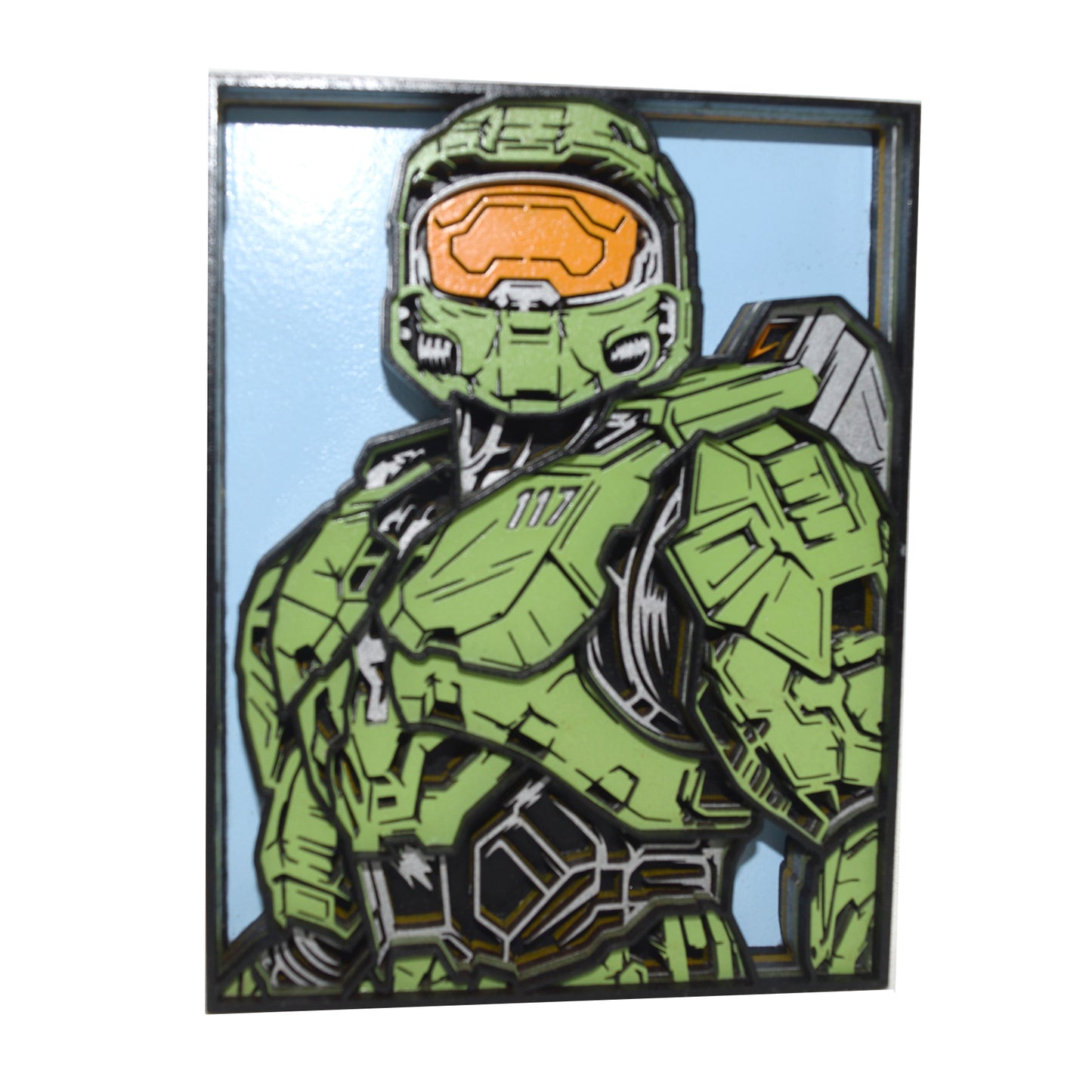 3-D Layered Master Chief (Halo) Art