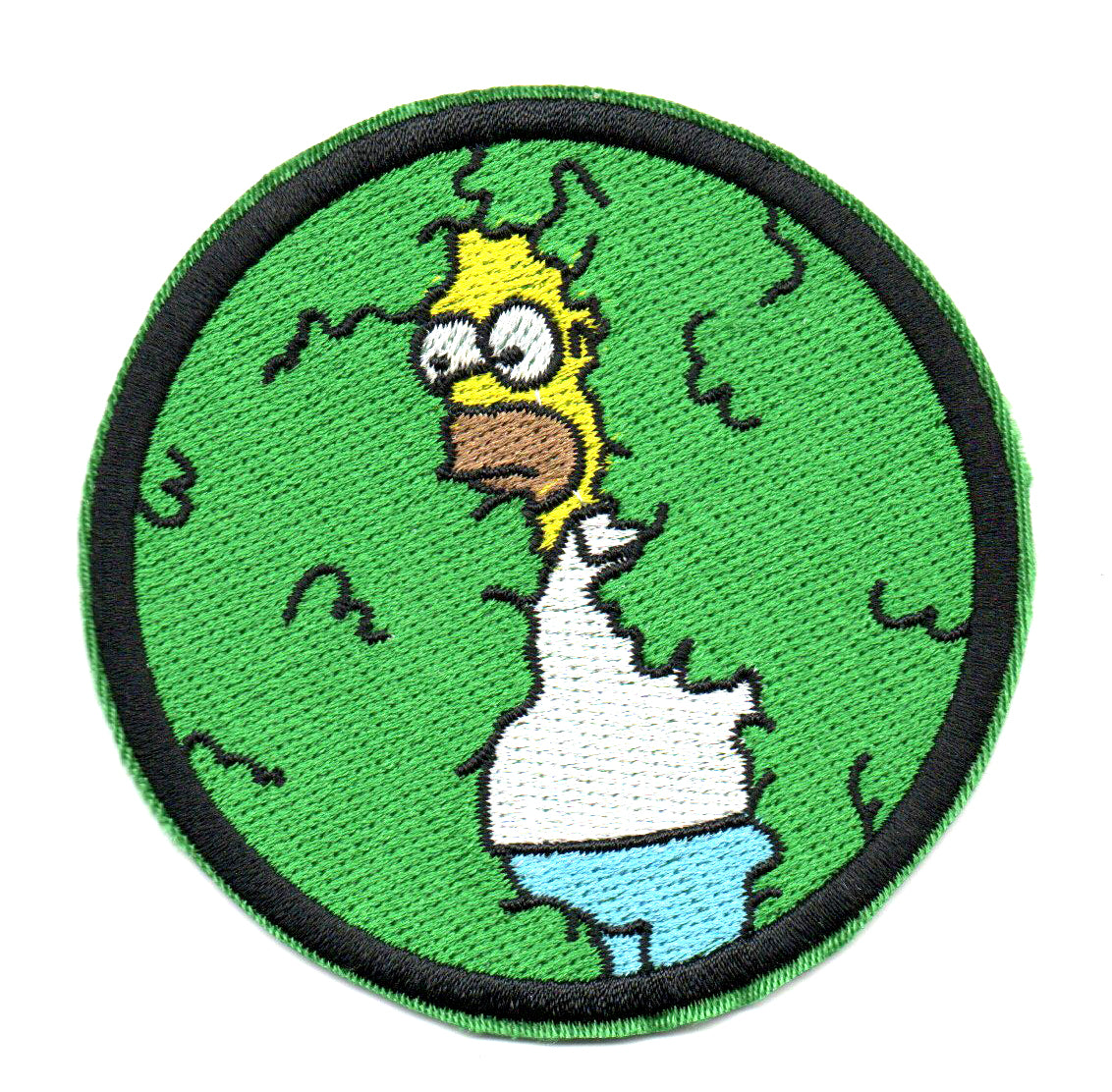 Homer in the Bushes Embroidered Patch
