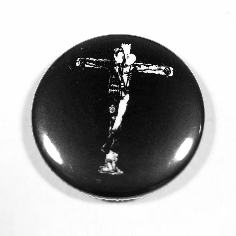 Crucified punk / Skin 1 inch button