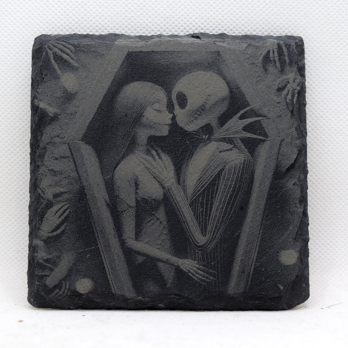 Jack and Sally Slate Coaster NBXMAS