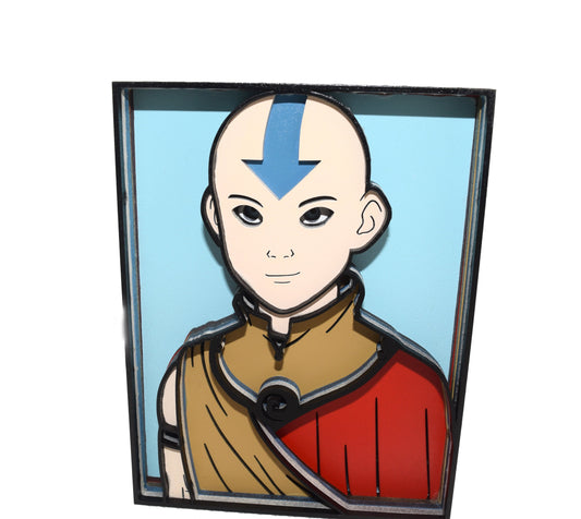 3-D Layered Avatar Aang Wooden Art