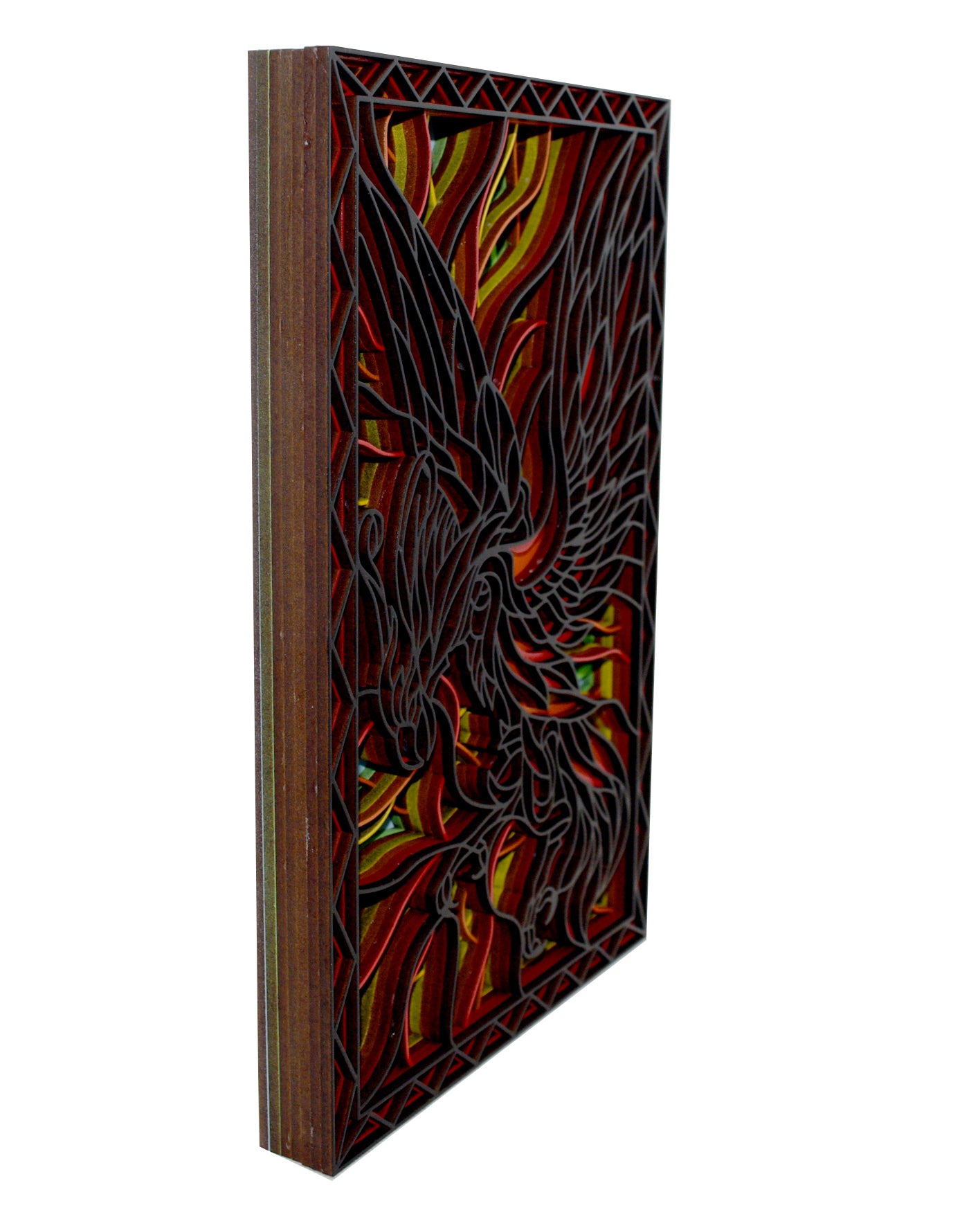 3-D Layered Phoenix Art