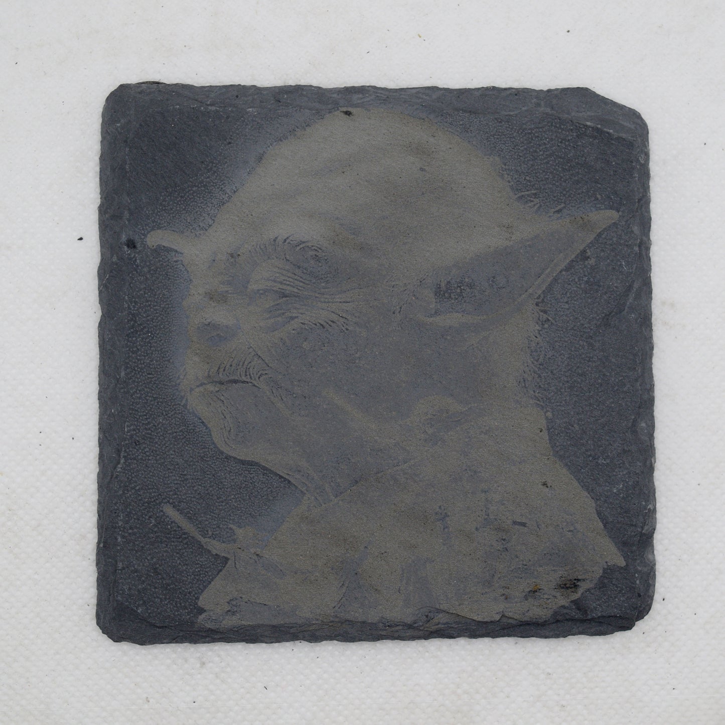 star wars yoda Double exposure slate coaster