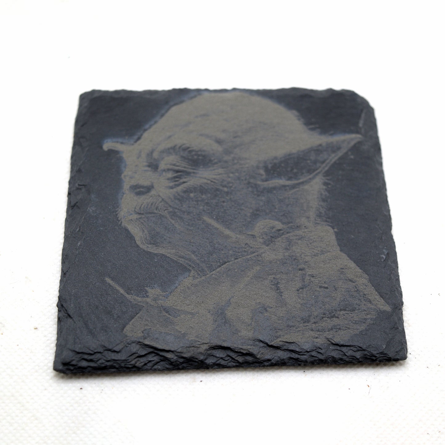 star wars yoda Double exposure slate coaster flat