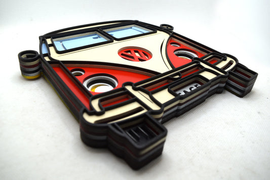 VW bus detail of images layers