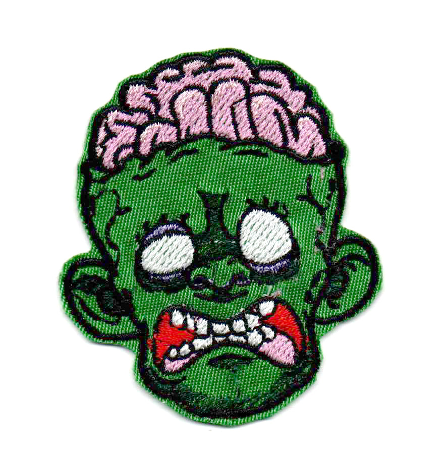 Zombie Brains Embroidered Patch