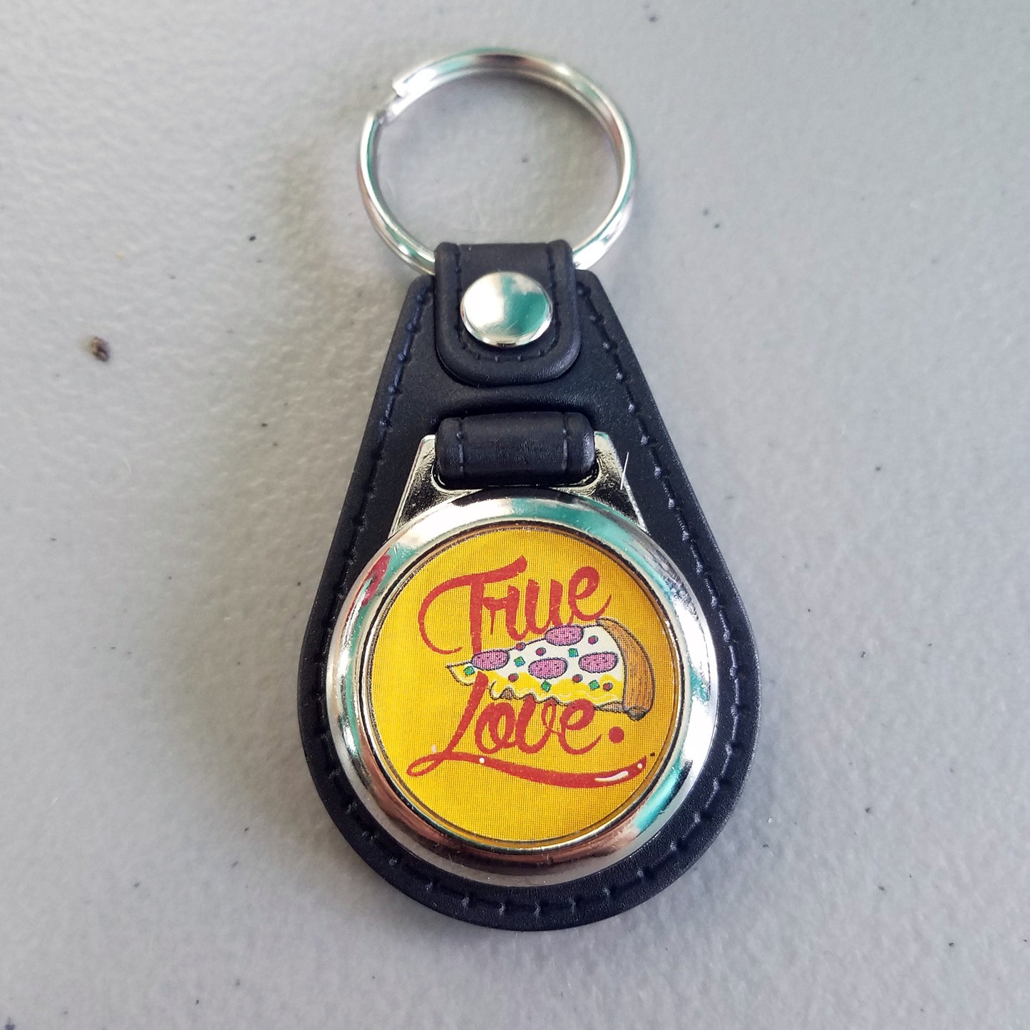 True Love Pizza Keychain