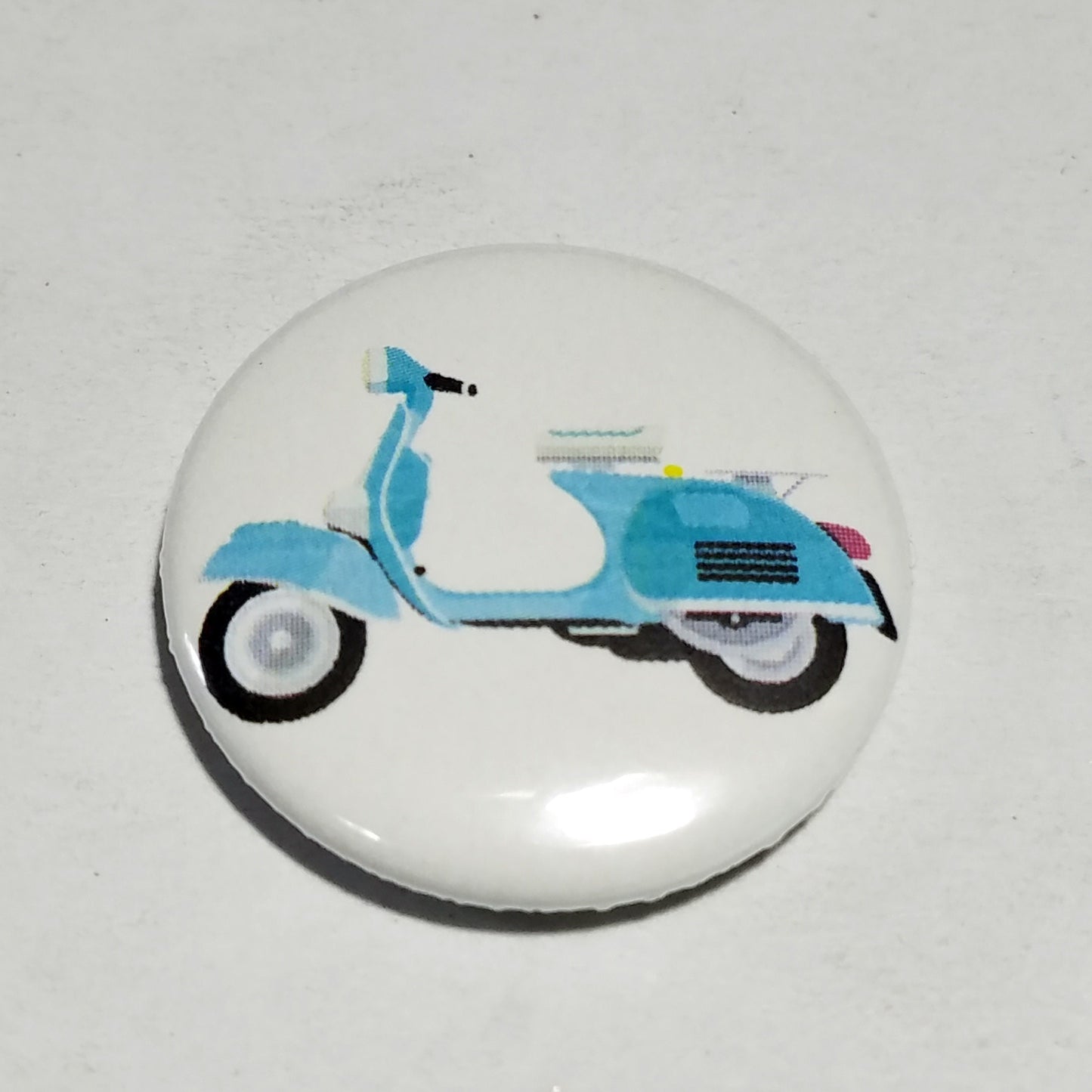 Rainbow Vespa Scooter 1 inch button set