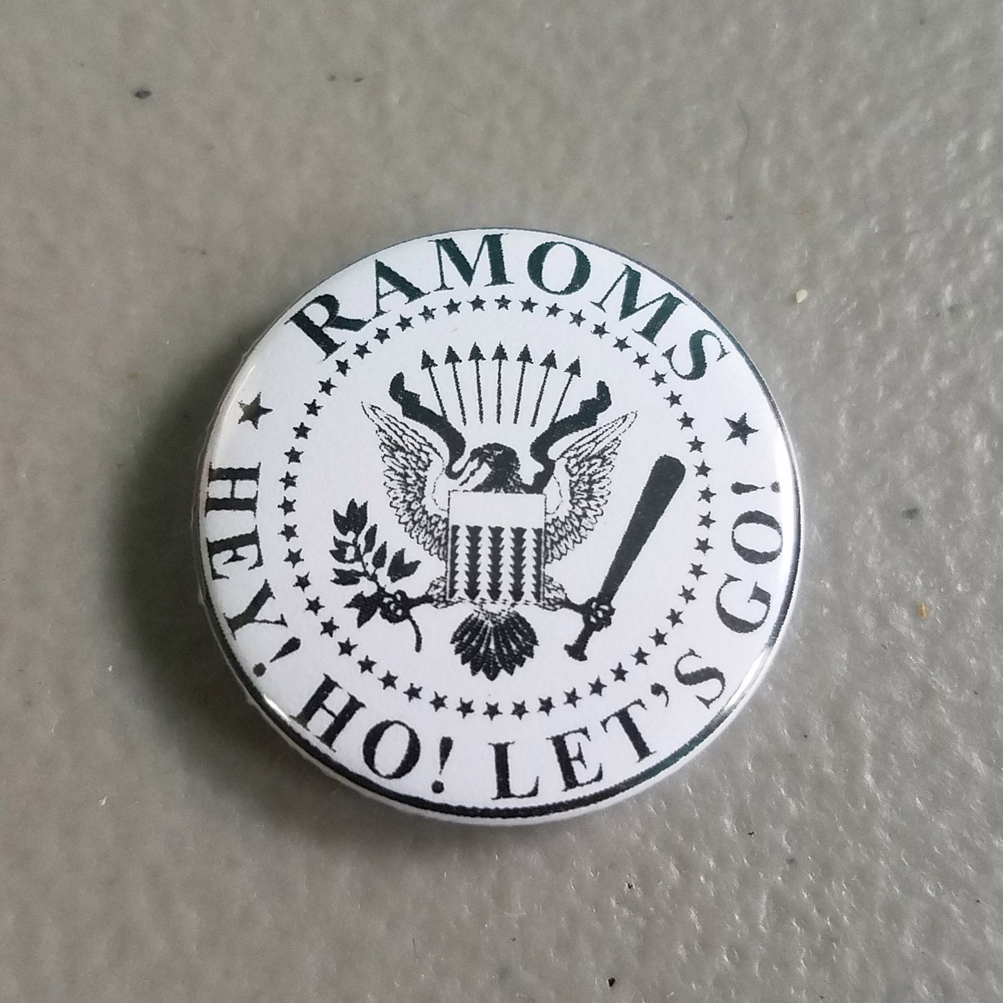 Ramoms Band Hey Ho Let's Go 1 inch Button