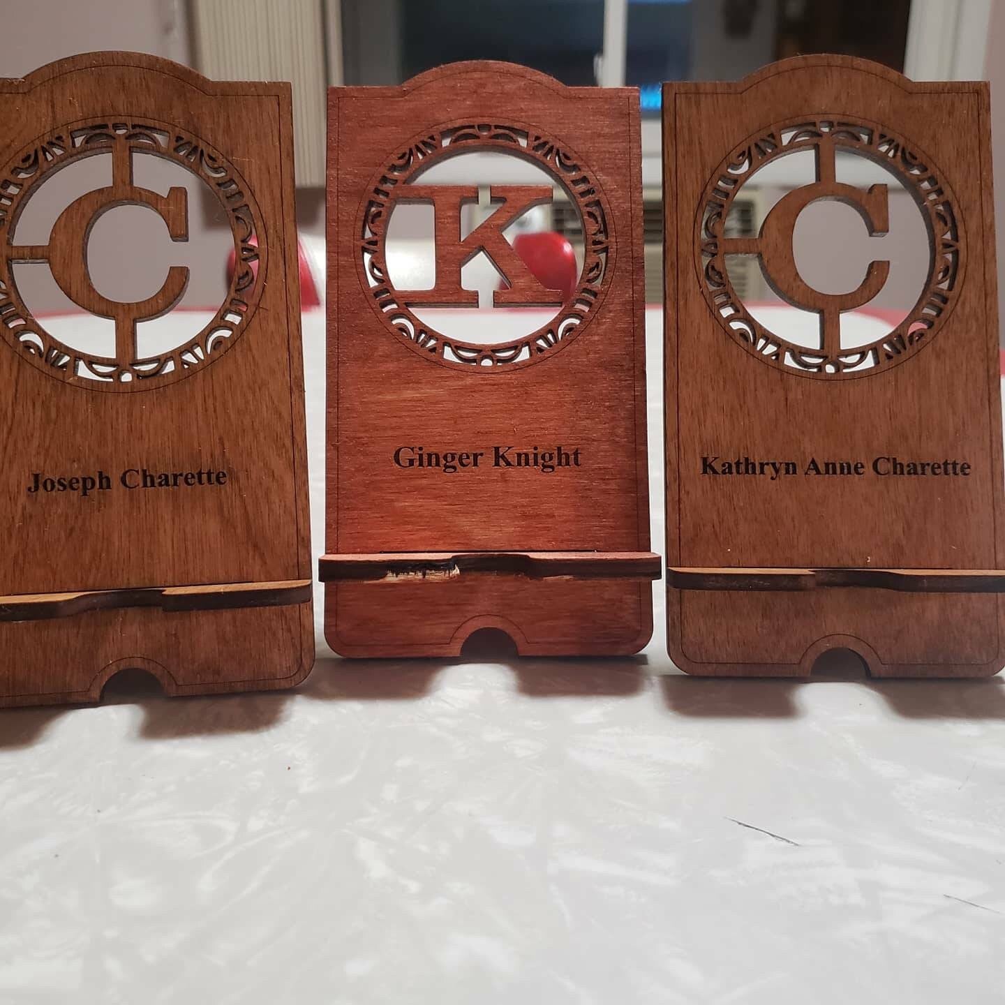 Personalized Wooden Cell Phone Stand