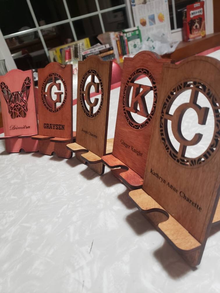 Personalized Wooden Cell Phone Stand