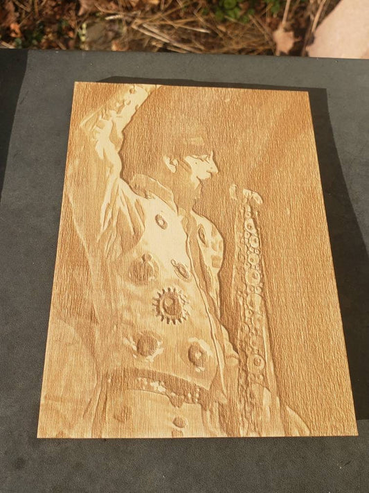 Monkey the Adicts #1 Photo 5x7 Engraved Wood