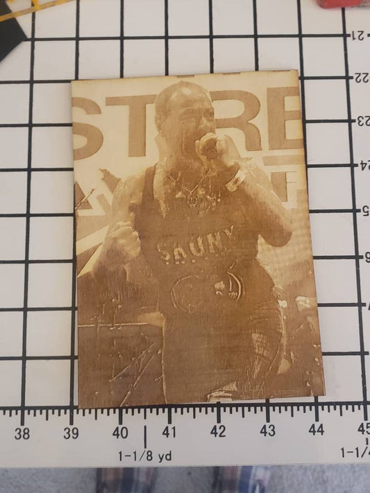 CUSTOM "your photo here" Photo 5x7 Engraved Wood