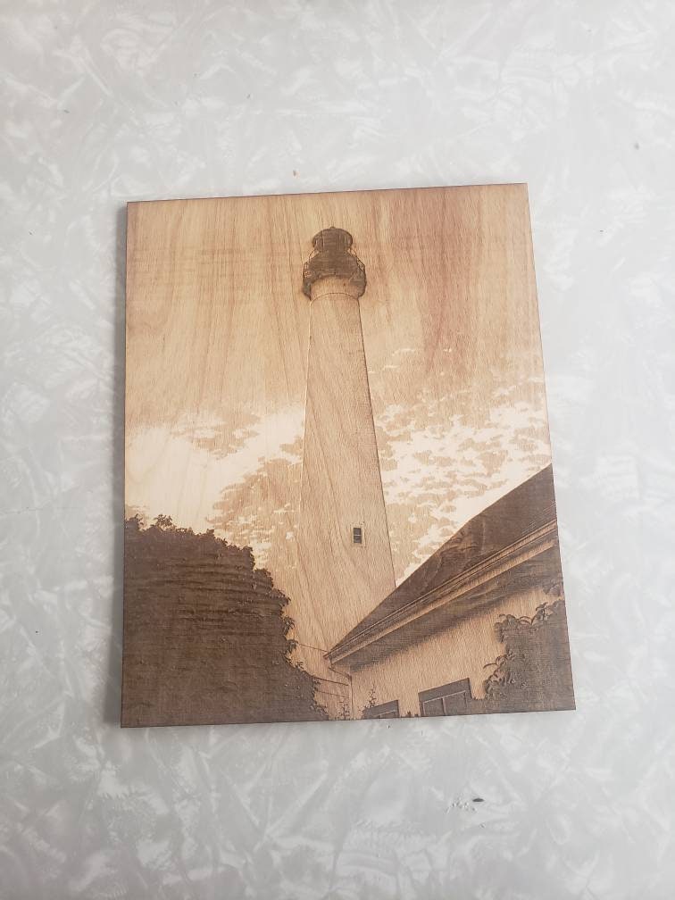 CUSTOM "your photo here" Photo 5x7 Engraved Wood