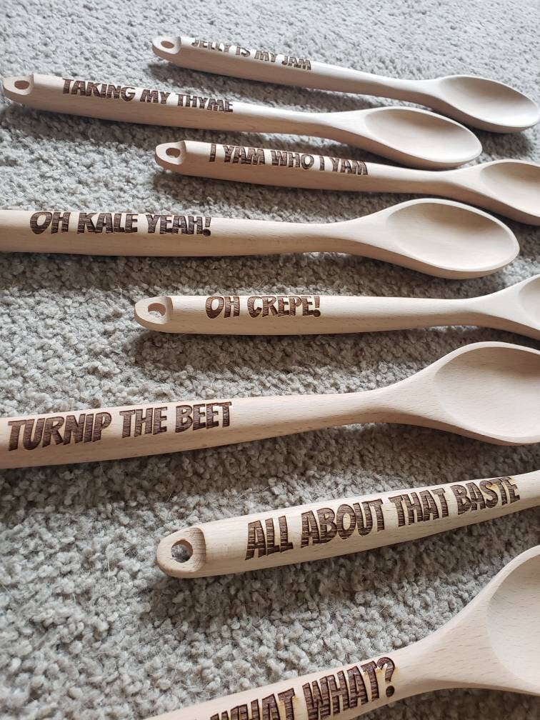 Food Pun Engraved Wooden Spoon
