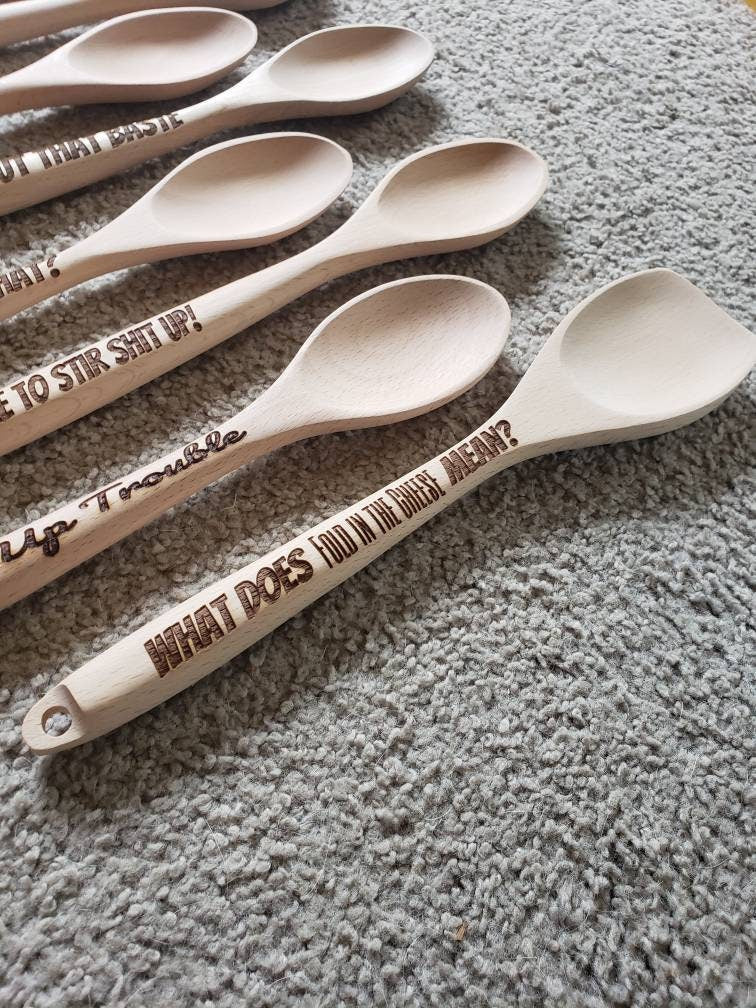 Food Pun Engraved Wooden Spoon