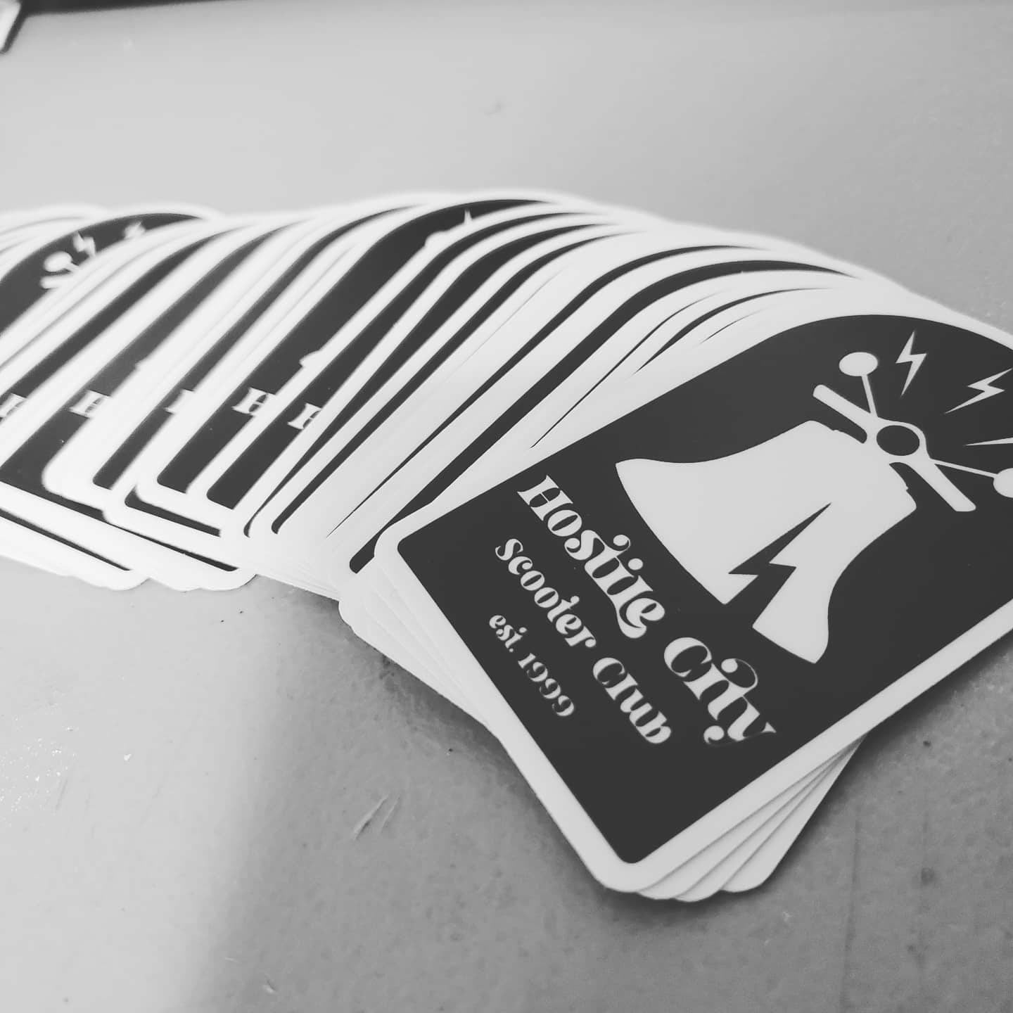 Hostile City Scooter Club Sticker