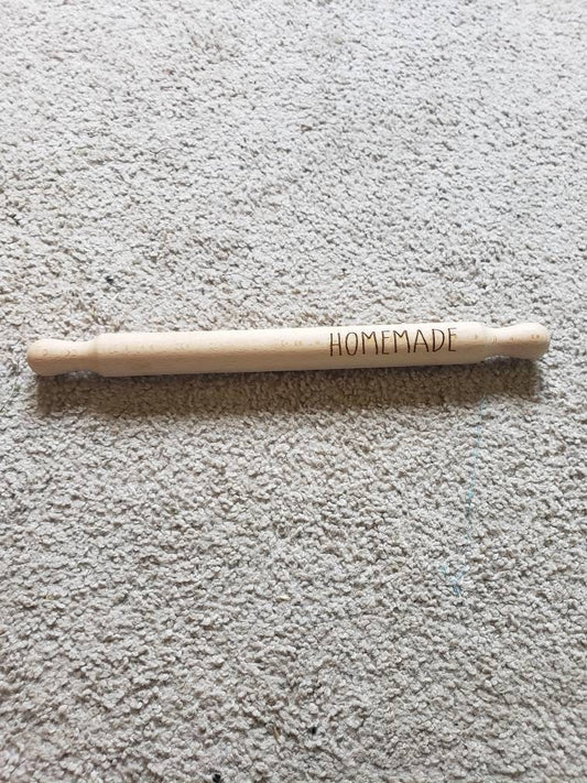 Small Thin Rolling Pin with skinny text