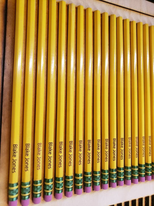 Personlized Engraved Pencils pack of 12
