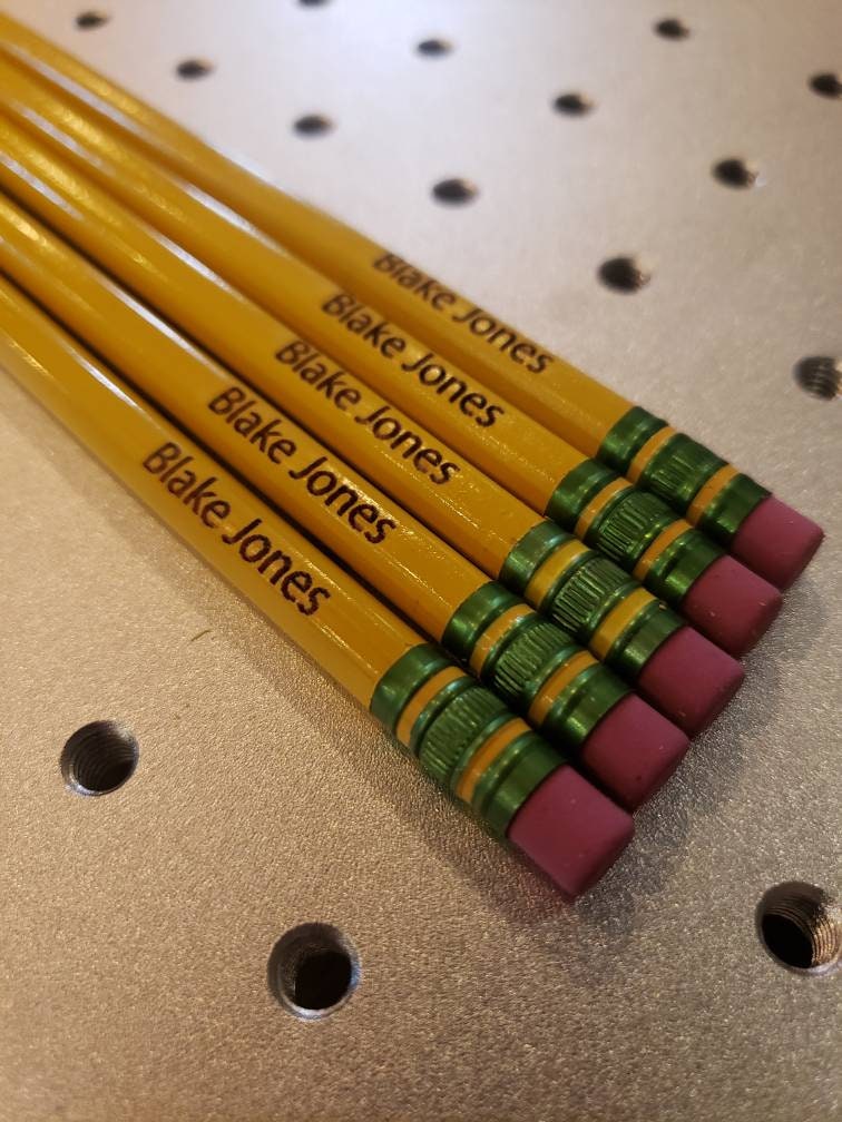 Personlized Engraved Pencils pack of 12
