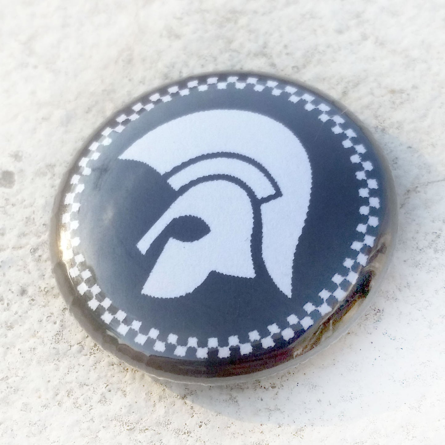 Trojan Records Checkered Circle 1 Inch Button