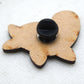 Cutesy Nessy Wooden Lapel Pin back