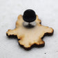 Cutesy Yeti Wooden Lapel Pin Back 