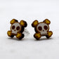 Skull and Cross Bones Stud /  Post Earrings