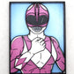 3-D Layered Pink Power Ranger Wooden Art