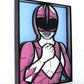 3-D Layered Pink Power Ranger Wooden Art