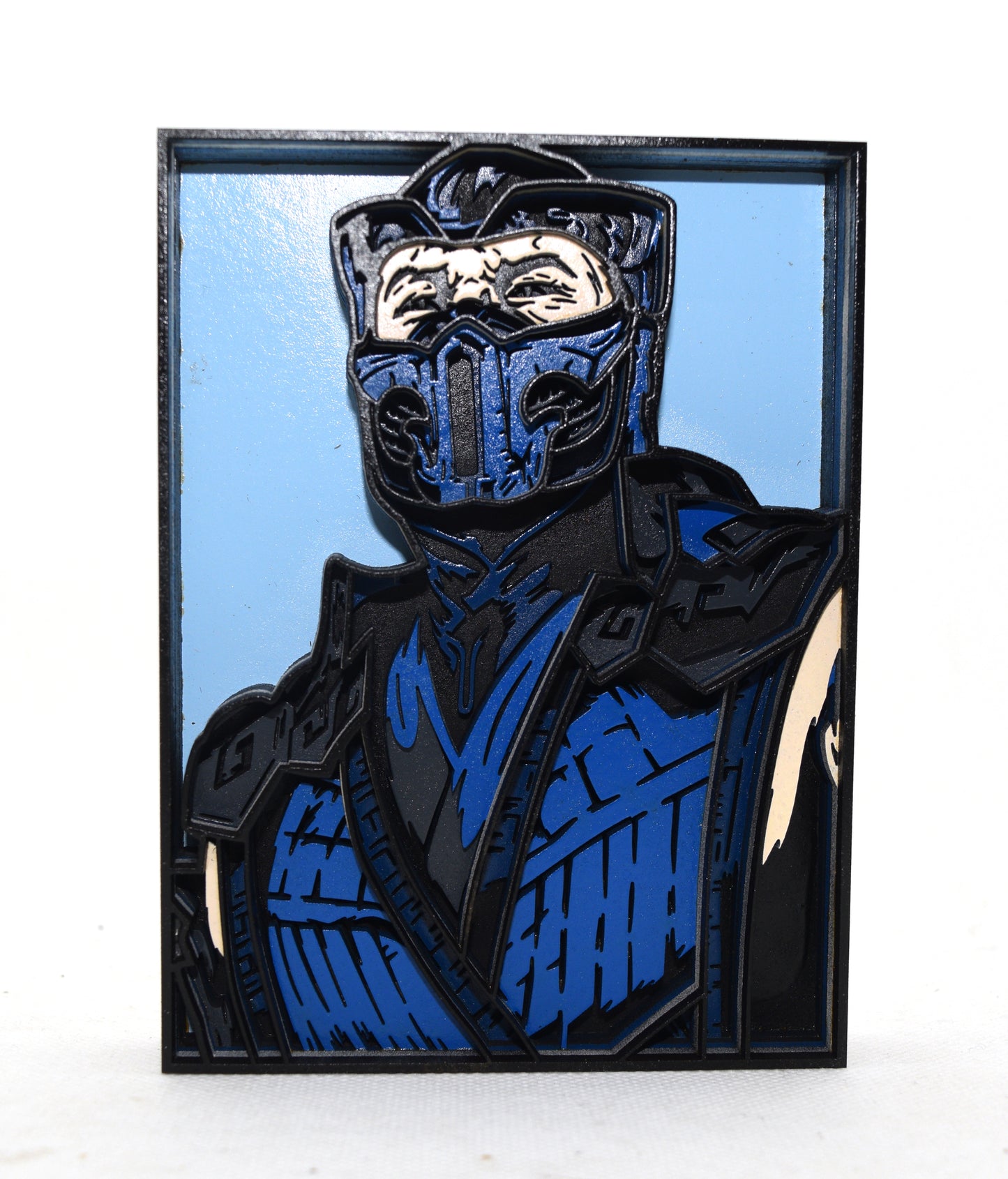 3-D Layered Sub-Zero (Mortal Kombat) Wooden Art