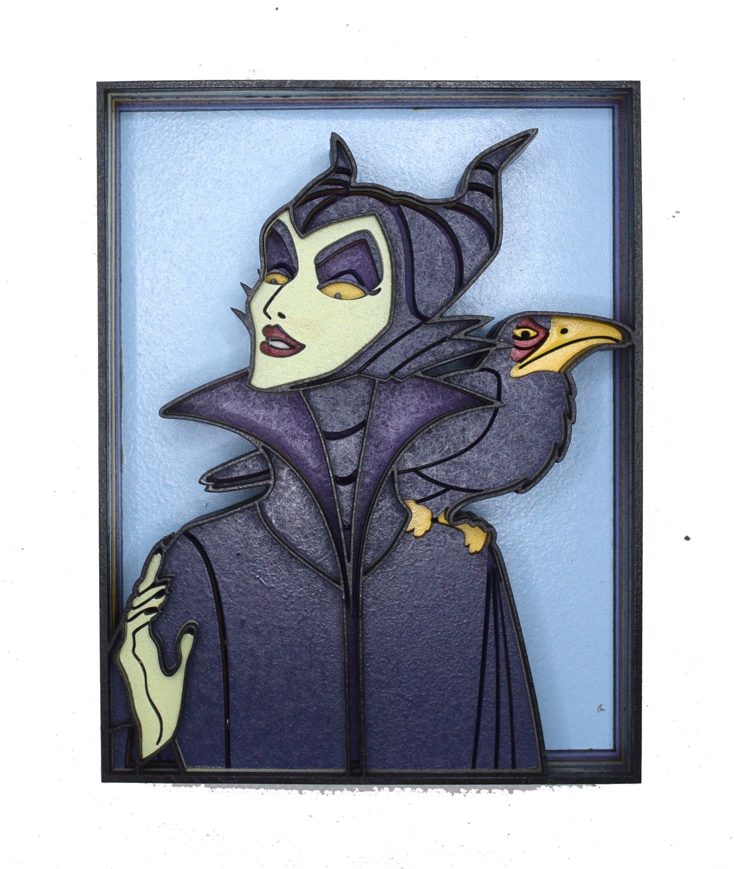 3-D Layered Maleficent Wooden Art